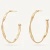 Earrings-Marco Bicego 18K Yellow Gold Twisted Small Hoops Yellowgold