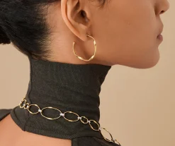 Earrings-Marco Bicego 18K Yellow Gold Twisted Small Hoops Yellowgold