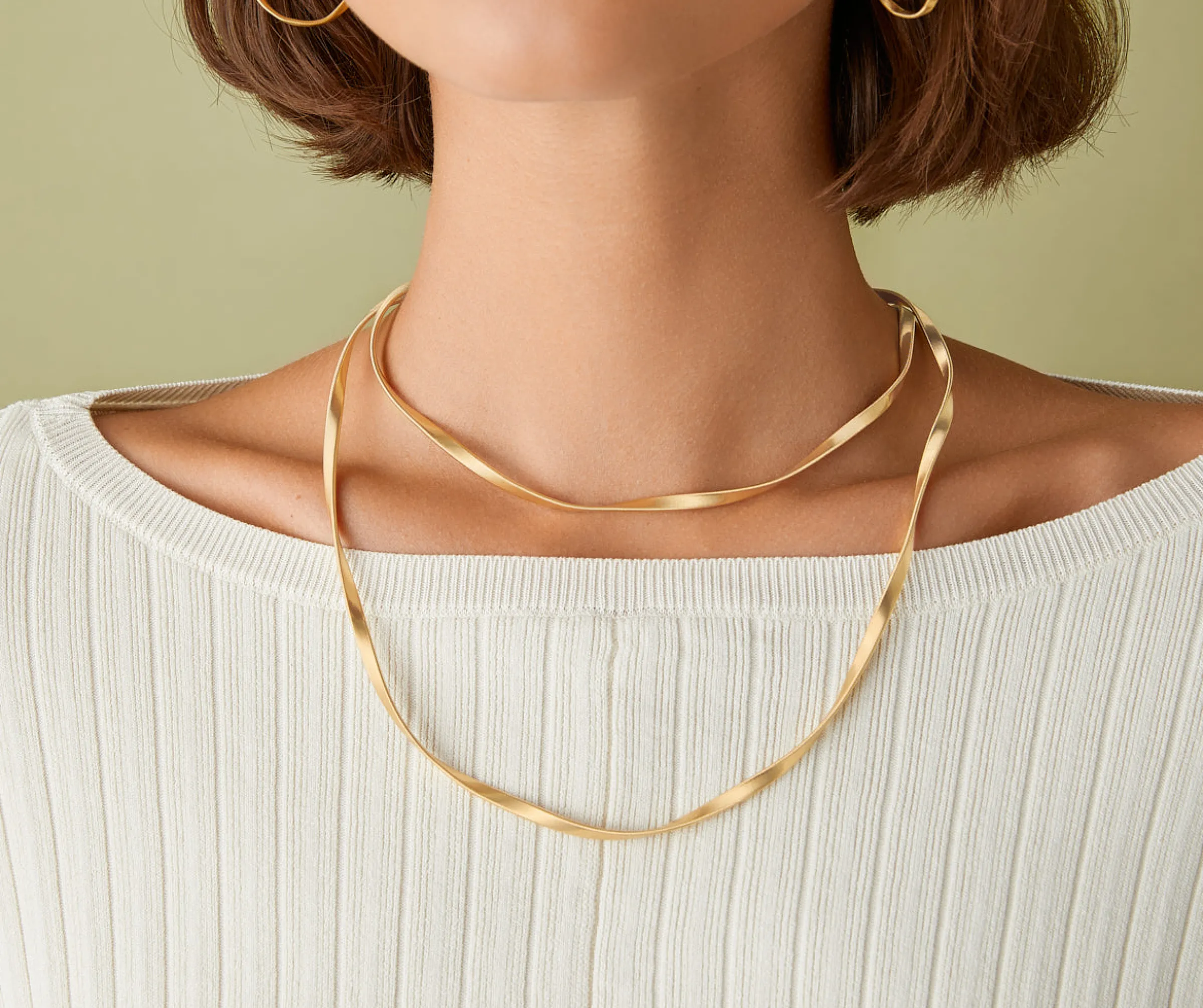 Necklaces-Marco Bicego 18K Yellow Gold Twisted Supreme Long Necklace Yellowgold