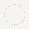 Necklaces-Marco Bicego 18K Yellow Gold u0026 Diamond Bean Necklace Yellowgold