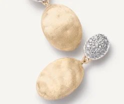 Earrings-Marco Bicego 18K Yellow Gold u0026 Diamond Medium Drop Earrings Yellowgold
