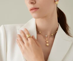 Rings-Marco Bicego 18K Yellow Gold u0026 Diamond Ring Yellowgold