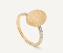 Rings-Marco Bicego 18K Yellow Gold Vertical Ring with Diamonds Yellowgold