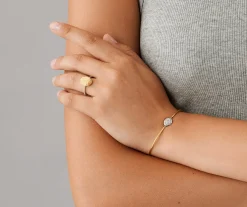 Rings-Marco Bicego 18K Yellow Gold Vertical Ring with Diamonds Yellowgold