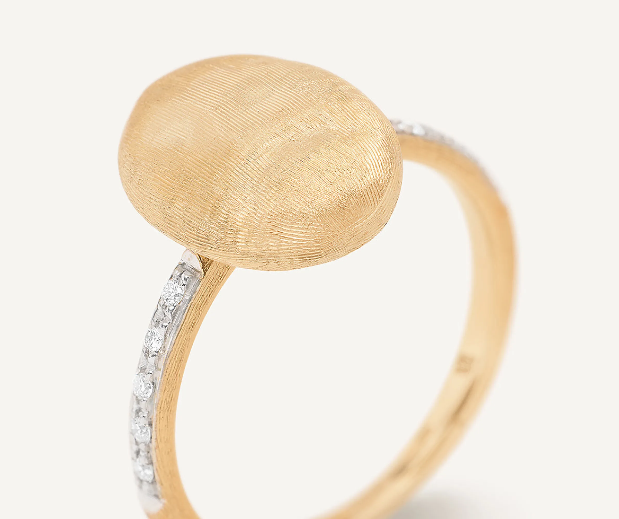 Rings-Marco Bicego 18K Yellow Gold Vertical Ring with Diamonds Yellowgold