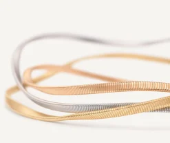 Bracelets-Marco Bicego 18K Yellow, White u0026 Rose 3-Strand Bangle Yellow,white&rosegold